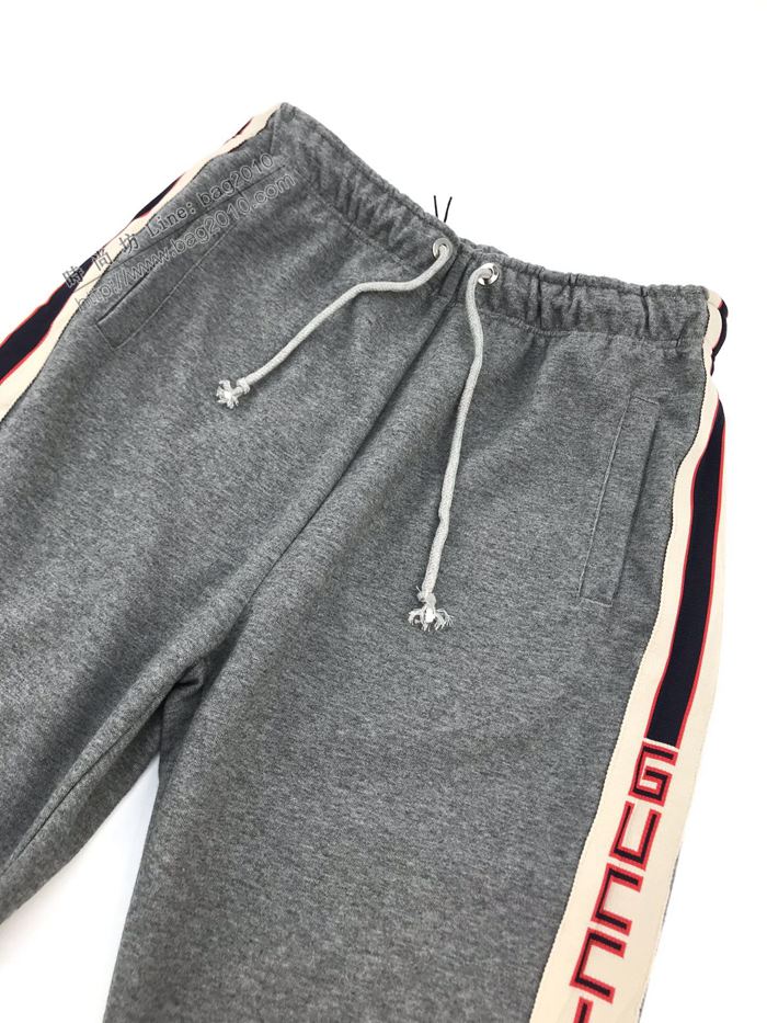 Gucci男裝 古奇2020最新爆款休閒褲 經典側邊織帶LOGO套裝  ydi3048